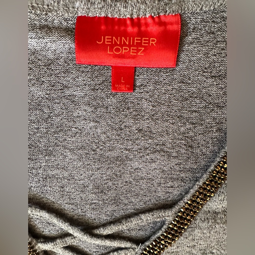 Jennifer Lopez Pullover Blouse Long Sleeve L - Picture 6 of 14